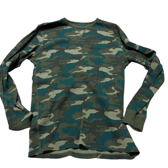 Mossimo Supply Co. Green Camouflage Waffle Knit Base Layer Thwrmal Size Large - Picture 1 of 5